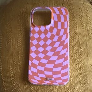 16 pro max Sonix Vibrant Pink and Orange Checkered Phone Case